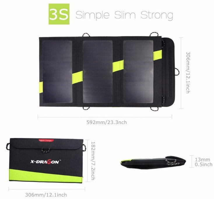 Hinergy 15W Foldable Solar Charger with Dual USB Port, SunPower Panels with Built-in Smart Chips, Auto-ID Tech from China Manufacturer Thumb 5